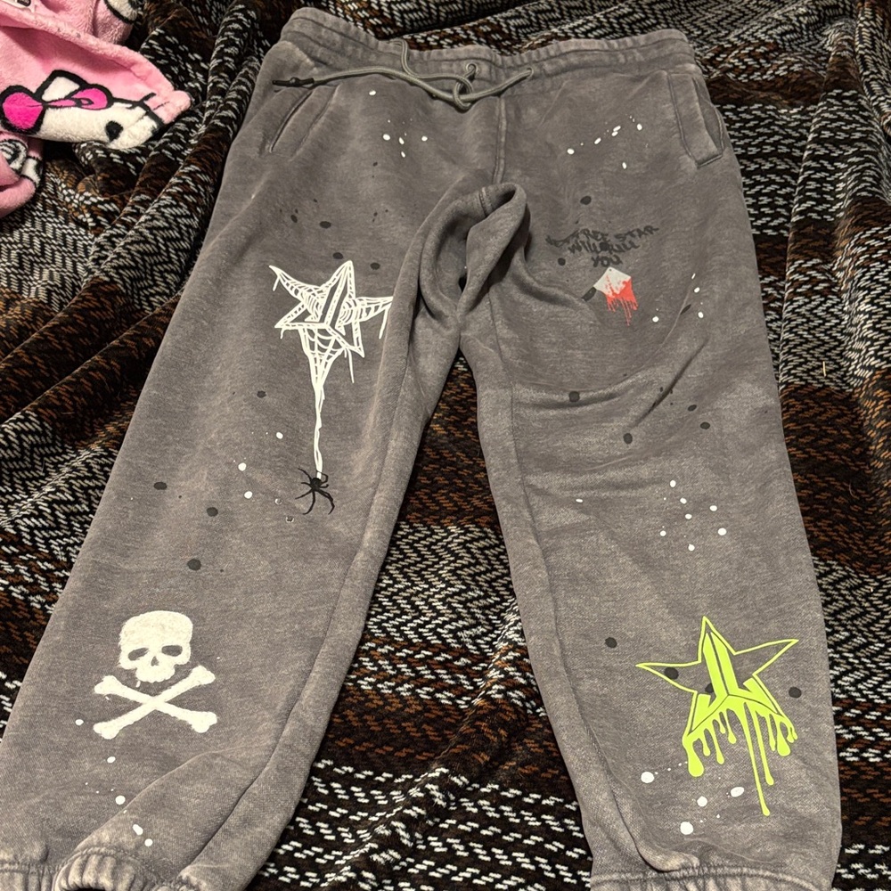 Jeffree Star Cosmetics 2025 Halloween Cremated Logo Sweatpants - S